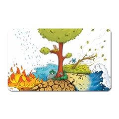 Natural Disaster Flood Earthquake Magnet (rectangular) by Jancukart