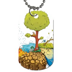 Natural Disaster Flood Earthquake Dog Tag (one Side)