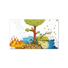 Natural Disaster Flood Earthquake Sticker Rectangular (10 Pack)