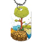 Natural Disaster Flood Earthquake Dog Tag (Two Sides) Front