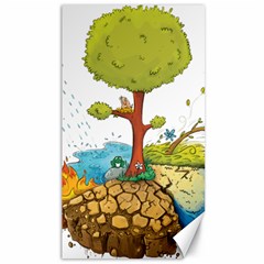 Natural Disaster Flood Earthquake Canvas 40  X 72  by Jancukart