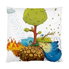 Natural Disaster Flood Earthquake Standard Cushion Case (one Side) by Jancukart