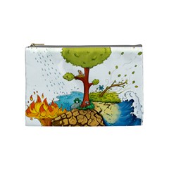 Natural Disaster Flood Earthquake Cosmetic Bag (medium) by Jancukart