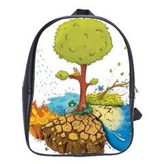 Natural Disaster Flood Earthquake School Bag (large) by Jancukart