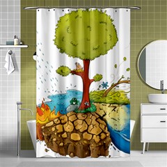 Natural Disaster Flood Earthquake Shower Curtain 48  X 72  (small)  by Jancukart