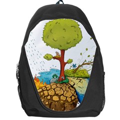 Natural Disaster Flood Earthquake Backpack Bag by Jancukart