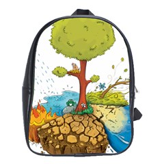 Natural Disaster Flood Earthquake School Bag (xl) by Jancukart