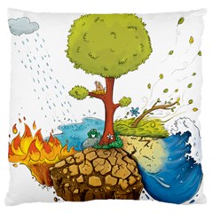 Natural Disaster Flood Earthquake Standard Flano Cushion Case (one Side) by Jancukart