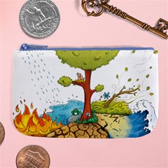 Natural Disaster Flood Earthquake Large Coin Purse by Jancukart