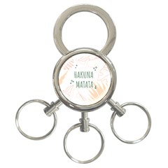 Hakuna Matata Tropical Leaves With Inspirational Quote 3-ring Key Chain