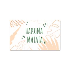 Hakuna Matata Tropical Leaves With Inspirational Quote Sticker (rectangular)