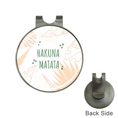 Hakuna Matata Tropical Leaves With Inspirational Quote Hat Clips With Golf Markers