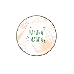 Hakuna Matata Tropical Leaves With Inspirational Quote Hat Clip Ball Marker (4 Pack) by Jancukart