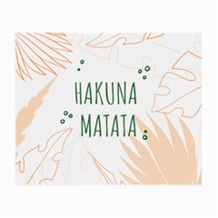 Hakuna Matata Tropical Leaves With Inspirational Quote Small Glasses Cloth by Jancukart