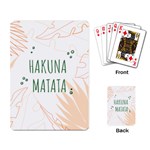 Hakuna Matata Tropical Leaves With Inspirational Quote Playing Cards Single Design (Rectangle) Back