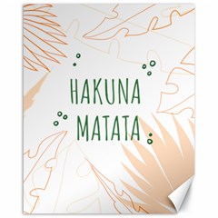 Hakuna Matata Tropical Leaves With Inspirational Quote Canvas 16  X 20 