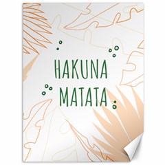 Hakuna Matata Tropical Leaves With Inspirational Quote Canvas 36  X 48 