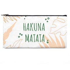 Hakuna Matata Tropical Leaves With Inspirational Quote Pencil Case