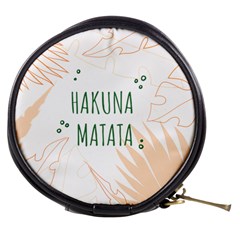 Hakuna Matata Tropical Leaves With Inspirational Quote Mini Makeup Bag