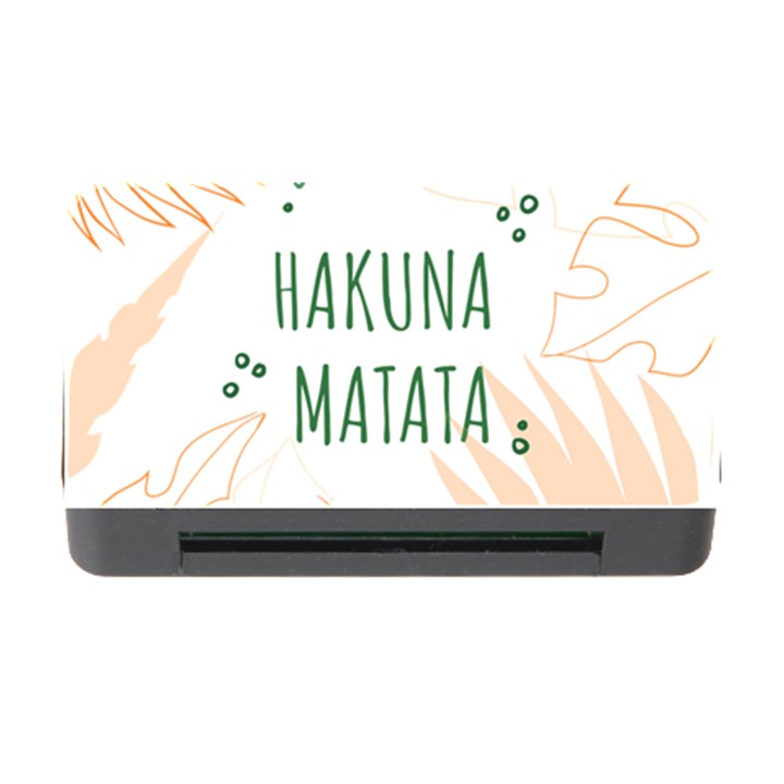 Hakuna Matata Tropical Leaves With Inspirational Quote Memory Card Reader with CF