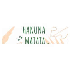 Hakuna Matata Tropical Leaves With Inspirational Quote Oblong Satin Scarf (16  X 60 )