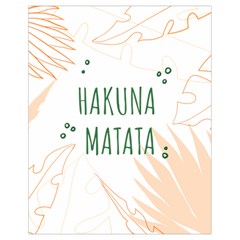 Hakuna Matata Tropical Leaves With Inspirational Quote Drawstring Bag (small)