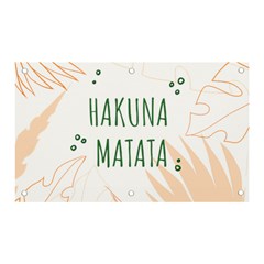 Hakuna Matata Tropical Leaves With Inspirational Quote Banner And Sign 5  X 3 