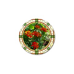 Flower Stained Glass Window Golf Ball Marker (4 Pack) by Jancukart