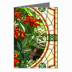 Flower Stained Glass Window Greeting Card by Jancukart