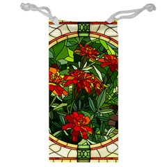 Flower Stained Glass Window Jewelry Bag by Jancukart