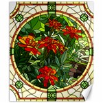 Flower Stained Glass Window Canvas 8  x 10  8.15 x9.66  Canvas - 1