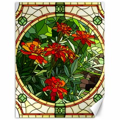 Flower Stained Glass Window Canvas 12  X 16  by Jancukart