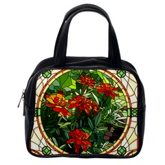 Flower Stained Glass Window Classic Handbag (one Side) by Jancukart