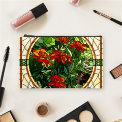 Flower Stained Glass Window Cosmetic Bag (medium)