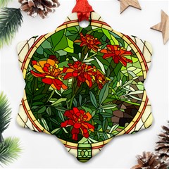 Flower Stained Glass Window Ornament (snowflake)