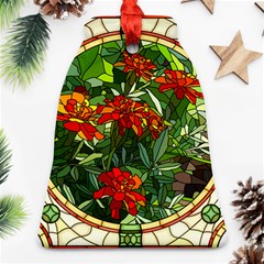 Flower Stained Glass Window Bell Ornament (two Sides)