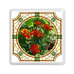 Flower Stained Glass Window Memory Card Reader (square)