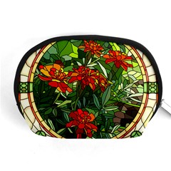 Flower Stained Glass Window Accessory Pouch (medium)