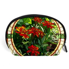 Flower Stained Glass Window Accessory Pouch (large)