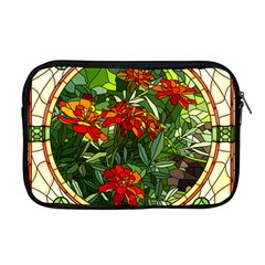 Flower Stained Glass Window Apple Macbook Pro 17  Zipper Case