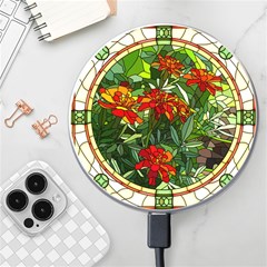 Flower Stained Glass Window Wireless Charger by Jancukart