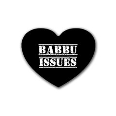 Babbu Issues   Rubber Heart Coaster (4 Pack) by ConteMonfrey