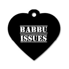 Babbu Issues   Dog Tag Heart (one Side) by ConteMonfrey