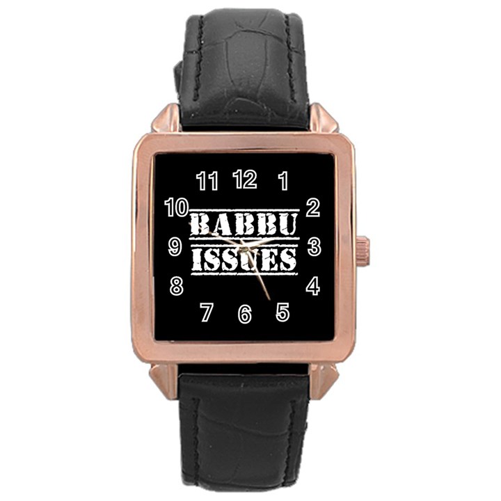 Babbu Issues   Rose Gold Leather Watch 