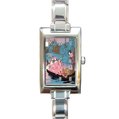 Gondola Ride   Rectangle Italian Charm Watch by ConteMonfrey