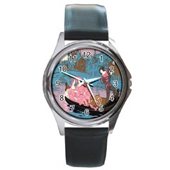 Gondola Ride   Round Metal Watch by ConteMonfrey