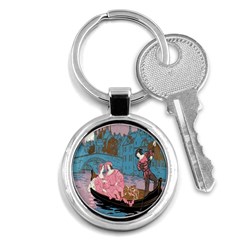 Gondola Ride   Key Chain (round) by ConteMonfrey