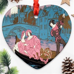 Gondola Ride   Heart Ornament (two Sides) by ConteMonfrey