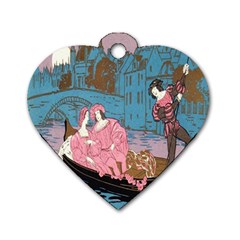 Gondola Ride   Dog Tag Heart (two Sides) by ConteMonfrey