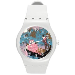 Gondola Ride   Round Plastic Sport Watch (m) by ConteMonfrey